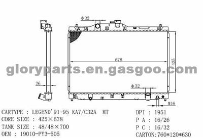 Honda Legend Radiator 19010-PY3-505