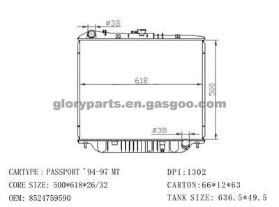 ISUZU Trooper Radiator 8973065230