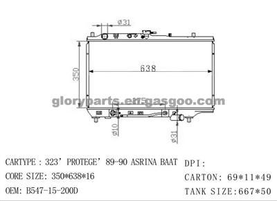 MAZDA 323 Radiator B547-15-200D