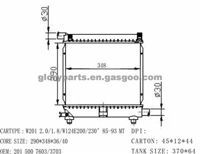 MERCEDES-BENZ C-Class Radiator 2015000503