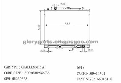 MITSUBISHI Challenger Radiator MR239623