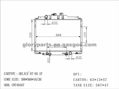 MITSUBISHI Delica Radiator CW749167