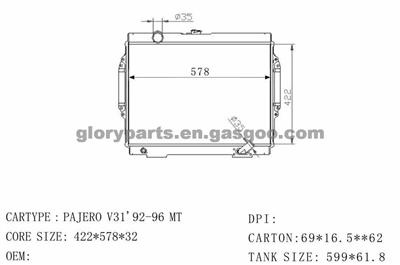 Radiator  for MITSUBISHI  MB356155