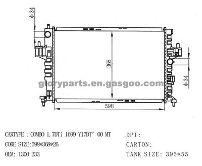 OPEL Combo Radiator 1300233