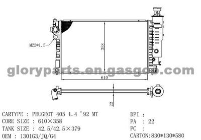 PEUGEOT 405 Radiator 1301G4