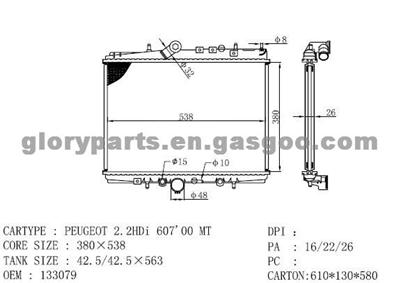 PEUGEOT 607 Radiator 133079/1331LC