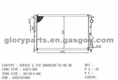 RENAULT Espace Radiator 6025107990