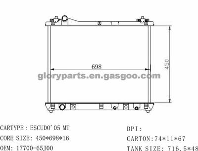 SUZUKI Escudo Radiator 17700-65J00