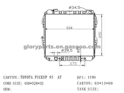 TOYOTA 4 Runner Radiator 16400-65030