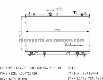 TOYOTA Camry Radiator 16400-OH160