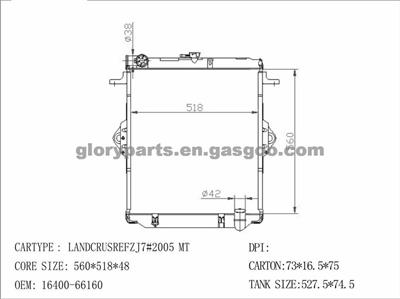 TOYOTA Landcruiser Radiator 16400-66160