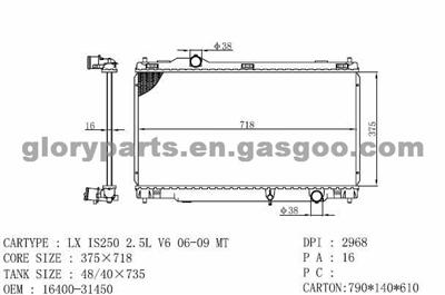 TOYOTA Lx Radiator 16400-31450