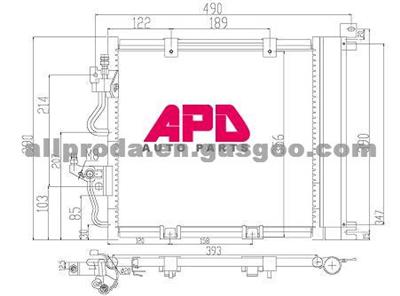 Condenser 1850099 Opel Astra