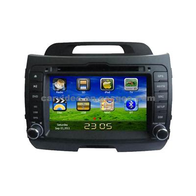 7-Inch Car Multimedia Player For Kia Sportage, With USB/SD/DVD/TV/Radio/RDS/Bluetooth/GPS/Dual-Zone