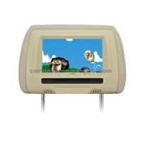7-Inch TFT LCD Headrest Monitor With Pillow, PAL/NTSC System, 2 Video Inputs And DC 12V
