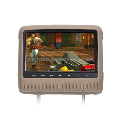 9-Inch Digital Mounting Headrest DVD Player With 32-Bit Game/SD/USB Ready/IR/FM Transmitter