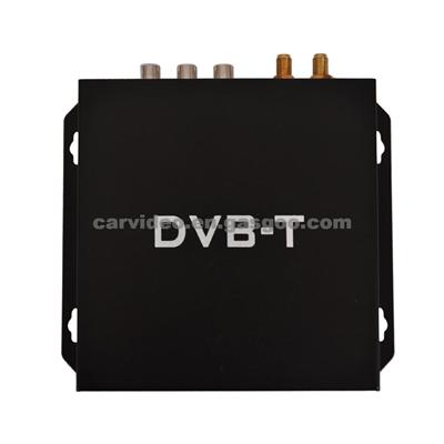 Car DVB-T Receiver Box With Two Tuners, Supports 12 To 24V DC Workable And MEPG-2/MPEG-4 System