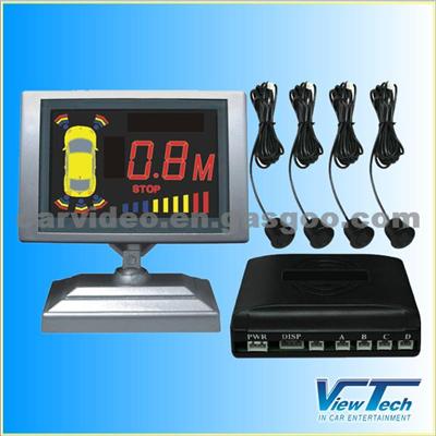 Car LED Parking Sensor With 4 Sensors, 315/433MHz HF Frequency And 12V DC Power Supply