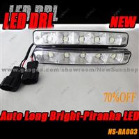 Unversal NS-A3 Xenon White 10-LED High Power LED Daytime Running Light LED DRL Lamps + Auto DRL Long Brignt/ On/OffSwitch