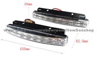 Universal Fit NS-RC Xenon White 8- LED Piranha LEDayLine Style Daytime Running Light (LED Day Light) DRL Lamps