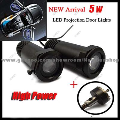 NEW Arrival 5W Free Shipping! LED Car Door Welcome Light/ Laser Lights With Car Logo Ghost Shadow Light/ LED Car Lamp Kit