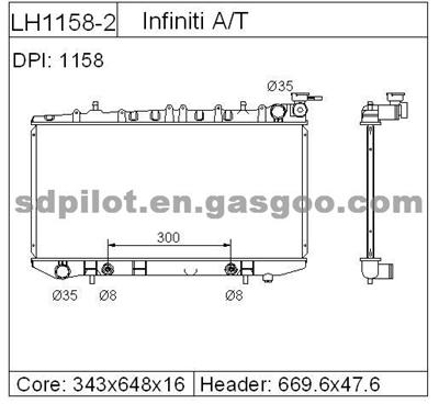 Auto Radiator For Hyundai Infiniti G20 2146062J01 A/T