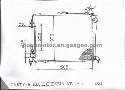 Radiator TOYOTA Hiace LH113 5L ENGINE 16400-5B750 AT32
