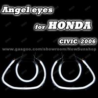 7000K Ultra White CCFL Angel Eyes Halo Rings For HONDA CIVIC 2006/Car Light (4 Rings + 2 Inverters)/CCFL Lamp / Auto Car Lamp