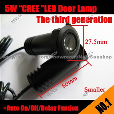 5W CREE LED Third Generation`NS-Auto On/Off/Delay Function Any Car Logo Ghost Shadow Light /3D LED Door Lamp/ LEDwelcome Lights