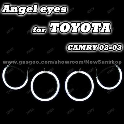 7000K Ultra White 4x CCFL Angel Eyes Halo Rings For TOYOTA CAMRY02-03/Car Light (4 Rings + 2 Inverters)