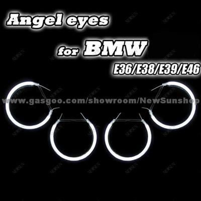 7000K Ultra White 4x CCFL Angel Eyes Halo Rings For BWM E36/E38/E39/E46 /Car Light (4 Rings + 2 Inverters)