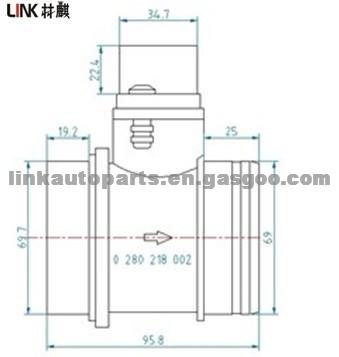 AUDI SEAT SKODA VW Air Flow Meter 06A906461A