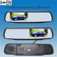 Left Or Right Screen 4.3 Inch Monitor Clip-On Car Rear View Mirror KC0443