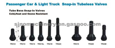 Snap-In Tubeless Valves