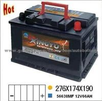 Car Battery 56638MF 12V 66AH