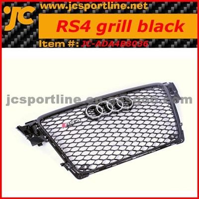 AUDI A4 RS4 Grill Black With Parking Sensor ( Painted Black Color)