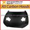 Audi A5 2D 4D 2010-2011 Before OEM Carbon Fiber Hoods