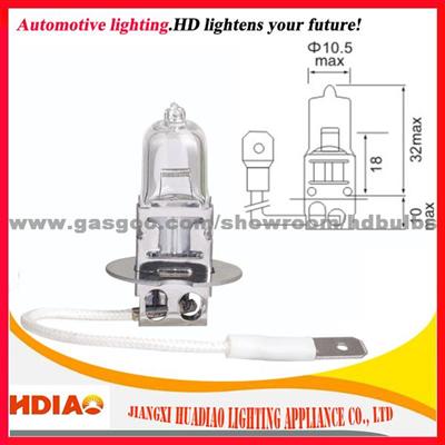 E4 Compliant Auto Auxiliary Halogen Bulb H3 Clear