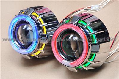 H4 Double Angel Eye Double Optical Lens Xenon Headlamps A Complete Set Of