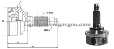 CV joint MZ-802A for MAZDA