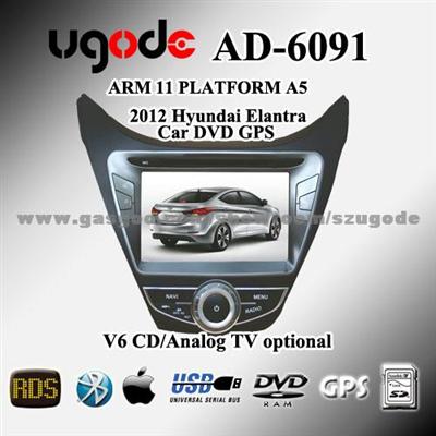 Car DVD Navigation For 2012 Hyundai Elantra AD-6091