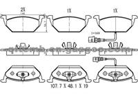 Brake Pad Oe 1j0698151h Fdb1094 D768a-7635