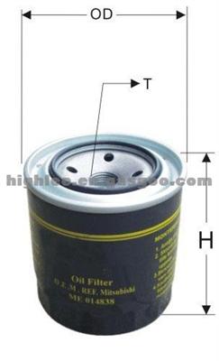 Oil Filter Me014838 for Mitsubishi