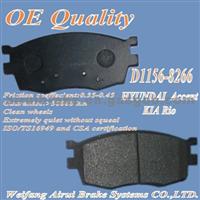 D1156 OE Quality HYUNDAI Accent/KIA RIO Brake Pad