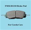 D1210 OE Quality Toyota Corola Ceramic Car Disc Brake Pad