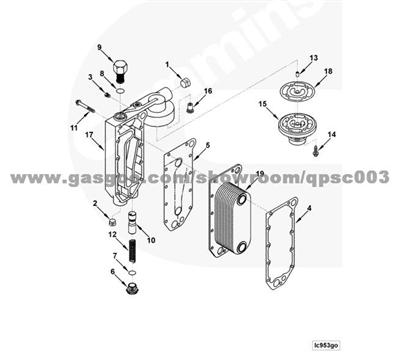 3918174 Gasket, Oil Cooler Core CUMMINS 6CT8.3