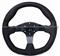 Momo 350mm Leather Steering Wheel With Black Stitching