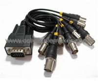 VGA 15Pin Male Breakout Cable To 8 BNC Female Cable