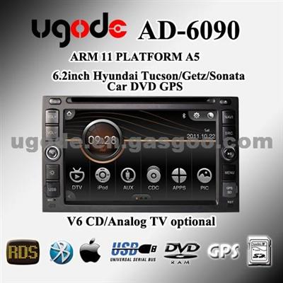In Dash Car DVD Player For Hyundai Tucson/Getz/Sonata AD-6090
