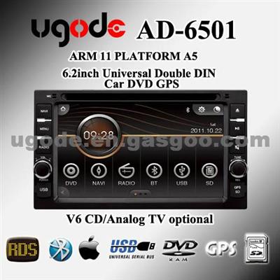 Universal Double Din in Dash Car Dvd Player Gps Ad-6501